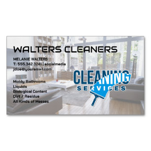 Cleaning Services House Clean Business Card Magnet