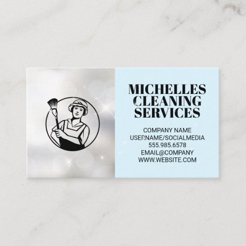 Cleaning Services  House Cleaning Equipment Busin Business Card
