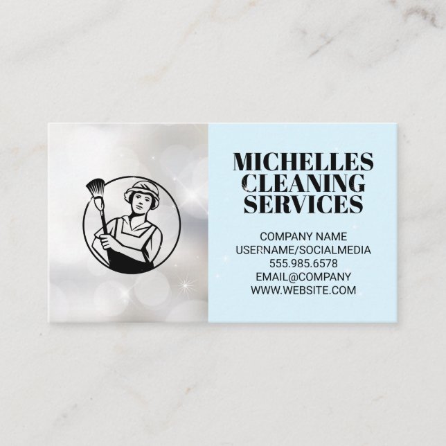 Cleaning Services | House Cleaning Equipment Busin Business Card (Front)