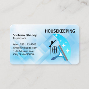 Cleaning Services House Cleaning Squeegee Business Card