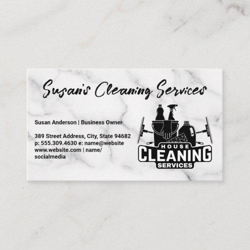 Cleaning Services  House Keeping Business Card