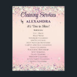 Cleaning Services House Keeping Elegant Glitter Flyer<br><div class="desc">Cleaning Services House Keeping Modern Sparkly Realistic Elegant Glitter Flyer</div>