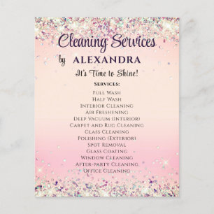 Cleaning Services House Keeping Elegant Glitter Flyer