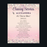 Cleaning Services House Keeping Elegant Glitter Flyer<br><div class="desc">Cleaning Services House Keeping Modern Sparkly Realistic Elegant Glitter Flyer</div>
