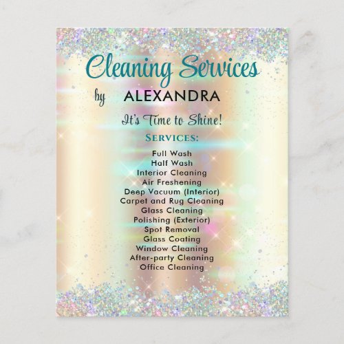 Cleaning Services House Keeping Gold Sparkles Flyer