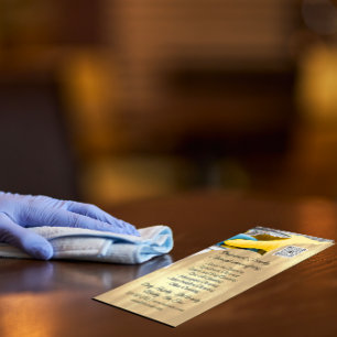 Cleaning Services House Keeping QRCode Photo Gold Business Card