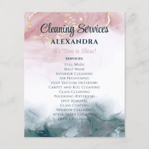 Cleaning Services House Keeping Watercolor Flyer