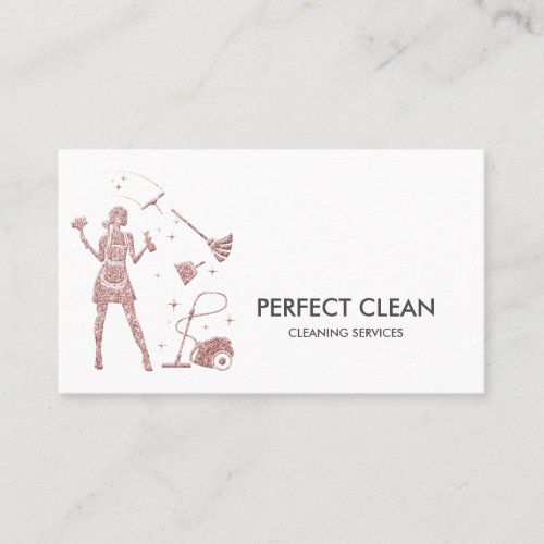 Cleaning Services  Housekeeping Maid Commercial Bu Business Card