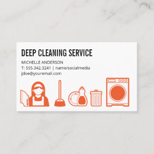 Cleaning Services Icons   Cleaner Business Card