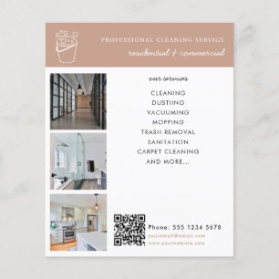 Cleaning Services Logo Business Promotional Modern Flyer
