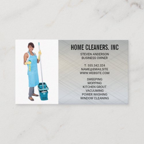 Cleaning Services  Maid Business Card