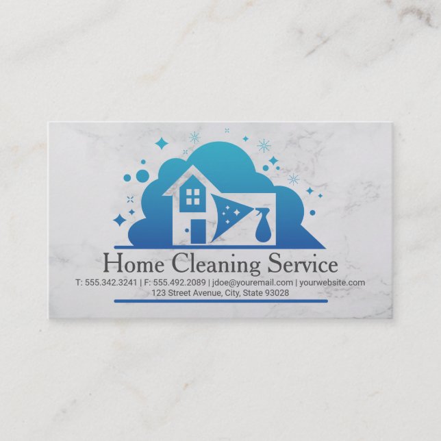 Cleaning Services | Maid Cleaning | House Business Card (Front)