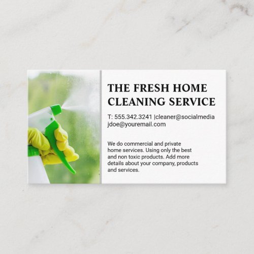 Cleaning Services  Maid Cleaning Window Business Card