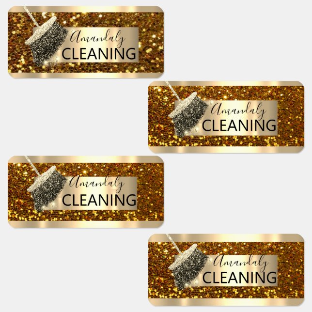 Cleaning Services Maid House Keeping Gold Office Labels (Group)