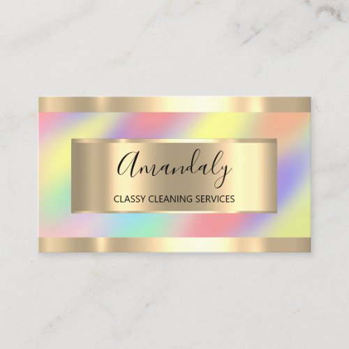 Cleaning Services Maid House Keeping Holograph Business Card
