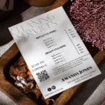 Cleaning Services Maid Price Black And White Invitation<br><div class="desc">Flyer for cleaning services customizable with contact details,  plus qr code to link directly to your contact,  your instagram or your calendar to schedule an appointment for your services,  edit the services you offer and enhance your cleaning services business</div>