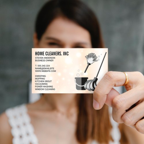 Cleaning Services  Maid Service  Clean Bubbles Business Card