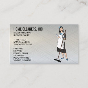 Cleaning Services Maid Service House Keeper Business Card