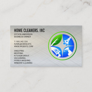Cleaning Services   Maid Service Icon Business Card
