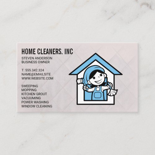Cleaning Services  Maid Service Icon Logo Business Card