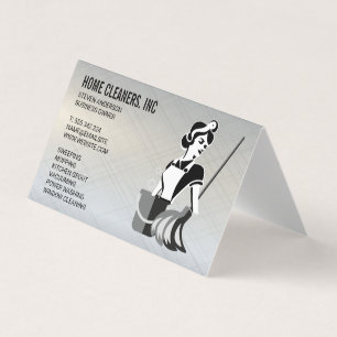 Cleaning Services Maid Service Janitor Business Card