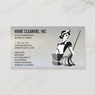 Cleaning Services   Maid Service   Janitor Business Card