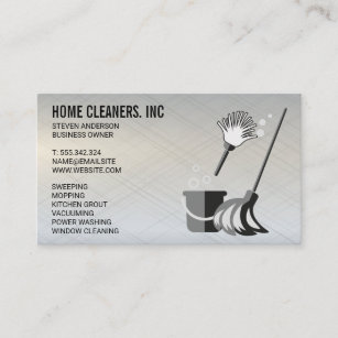 Cleaning Services   Maid Service   Metallic Business Card