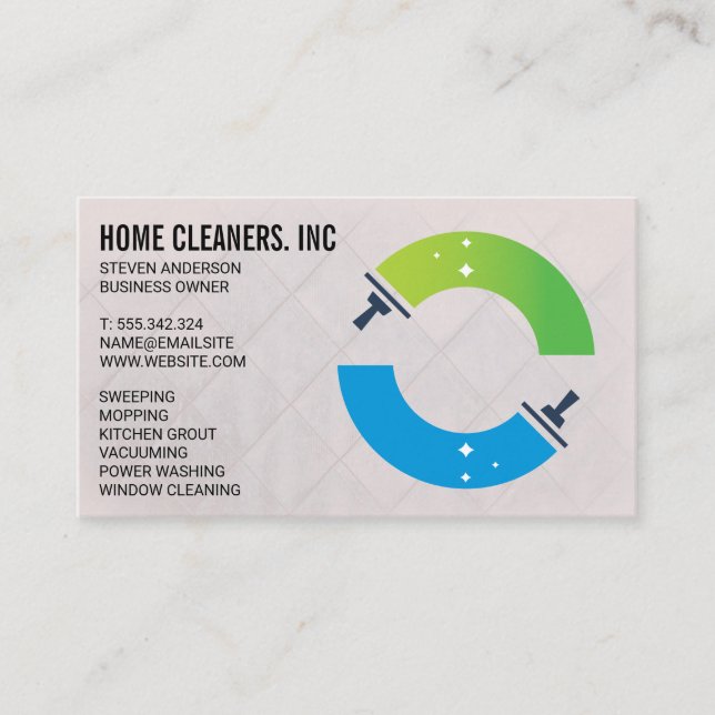 Cleaning Services | Maid Service | Squeegees Business Card (Front)