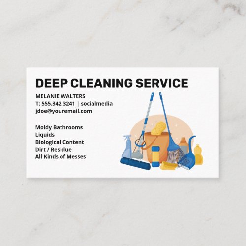 Cleaning Services  Maid Spraying  Cleaner Tools Business Card