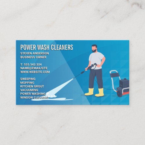 Cleaning Services  Pressure Wash Cleaner Business Card