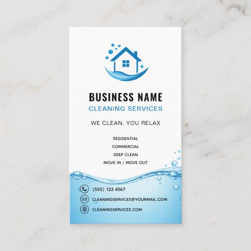 Cleaning Services Professional Logo Business Card