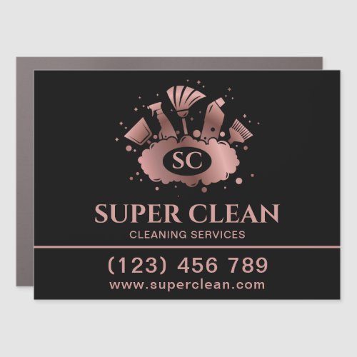 Cleaning Services Residential Commercial Car Magne Car Magnet