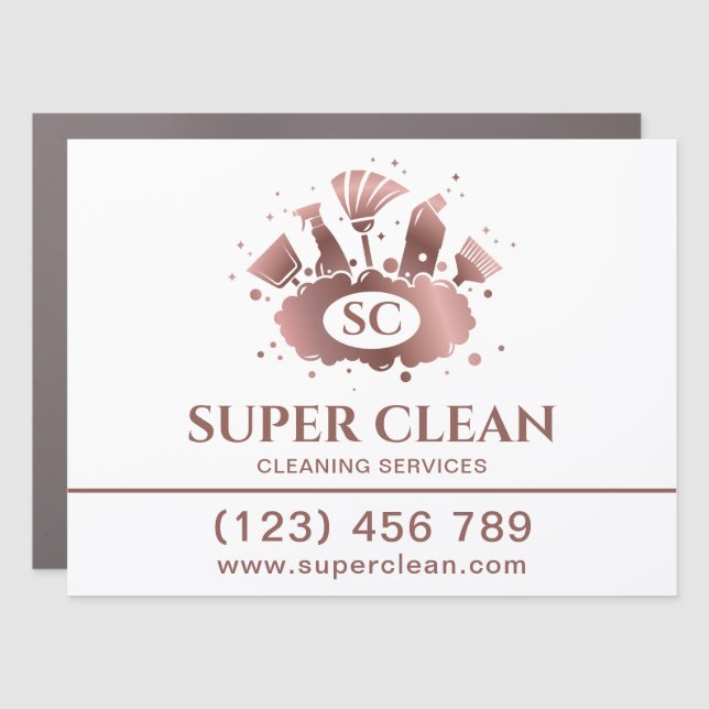 Cleaning Services Residential Commercial Car Magnet (Front)