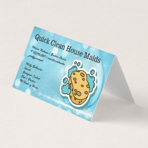 Cleaning Services Sponge Soap Illustration Business Card