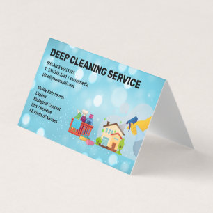 Cleaning Services Spraying Maid Cleaner Business Card