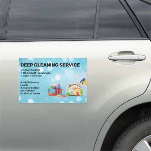 Cleaning Services  Spraying  Maid Cleaner Car Magnet