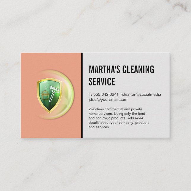 Cleaning Services | Supplies | Cleaners Business Card (Front)