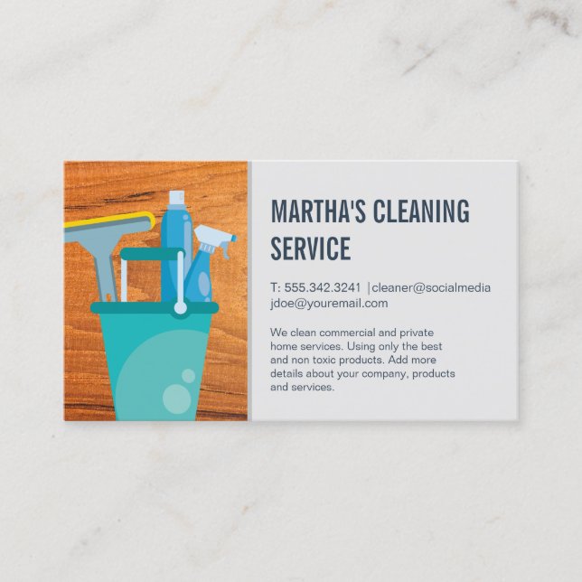 Cleaning Services | Supplies for Cleaning Business Card (Front)