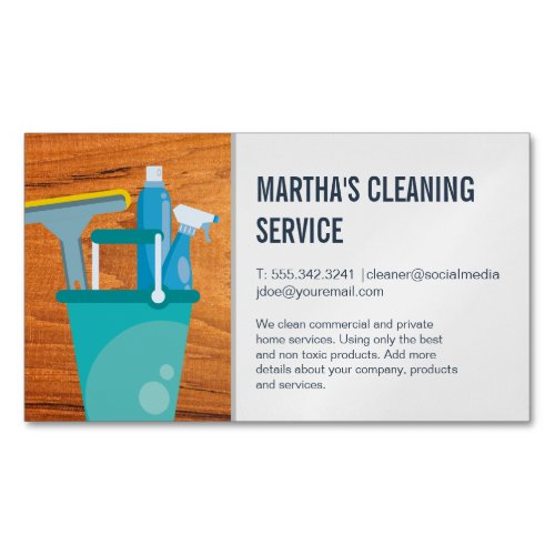 Cleaning Services  Supplies for Cleaning Business Card Magnet