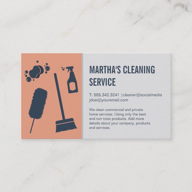 Cleaning Services | Supplies | Maids Business Card (Front)