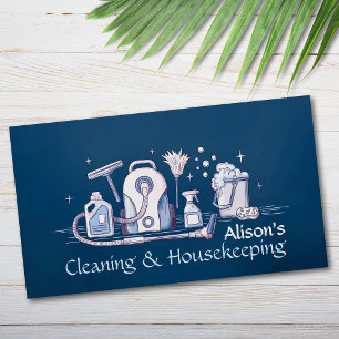 Cleaning Services - Watercolor style design Busine Business Card