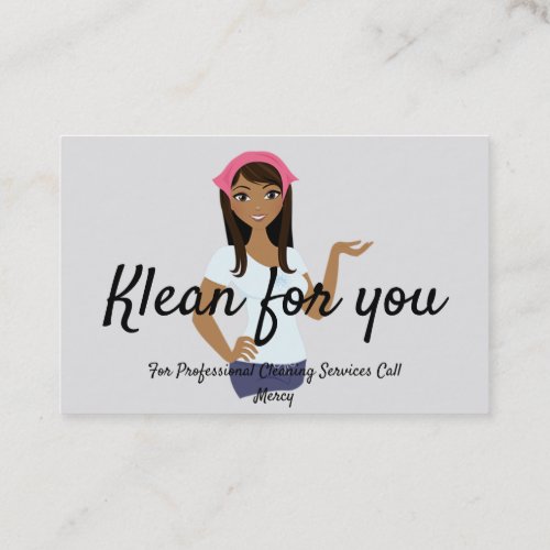 Cleaning Services White Background Business Card