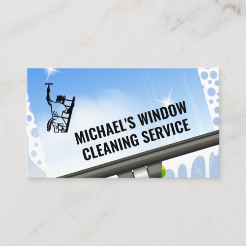 Cleaning Services  Window Squeegee Business Card