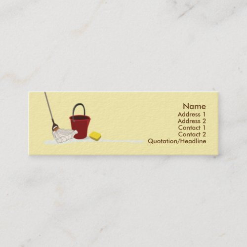 Cleaning - Skinny Business Card