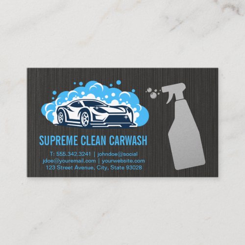 Cleaning Spray Bottle  Carwash Icon Business Card