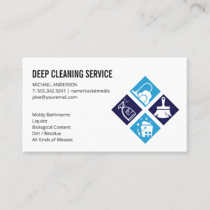 Cleaning Spray   House Cleaner Icons Business Card