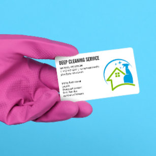 Cleaning Spray   House Cleaner Services Business Card