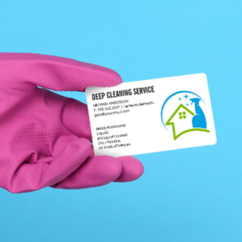 Cleaning Spray | House Cleaner Services Business Card by lovely_businesscards at Zazzle