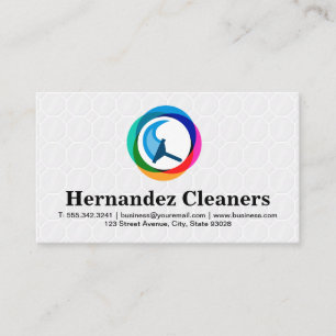 Cleaning Squeegee Modern Logo Tiles Business Card