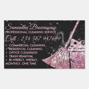 Cleaning Star Rectangular Sticker